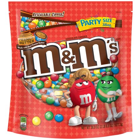 M&M's Chocolate Candies, Peanut, Red, White & Blue Mix, Party Size - 38.0 oz